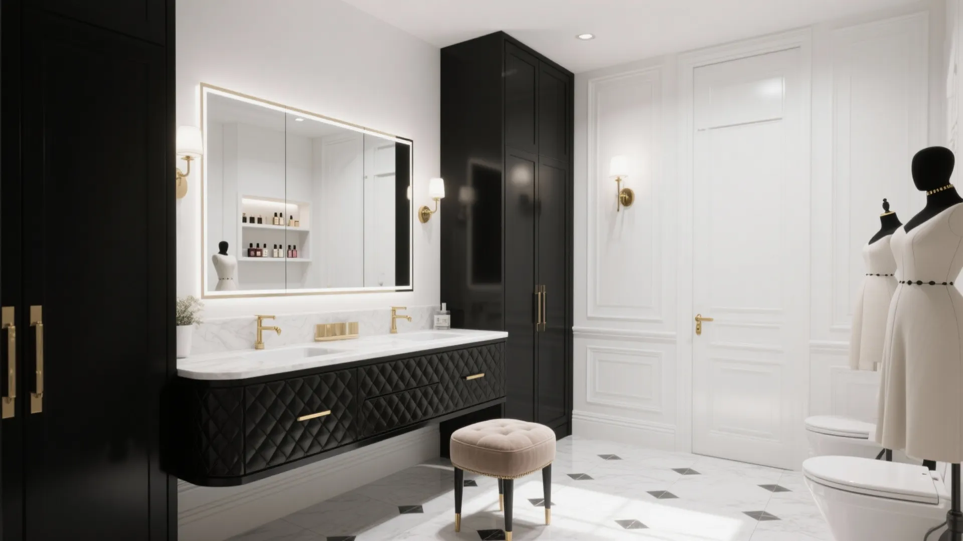 Chanel Bathroom Decor: 5 Luxe Ideas: Small-space Chanel bathroom decor inspirations blending couture looks with practical design