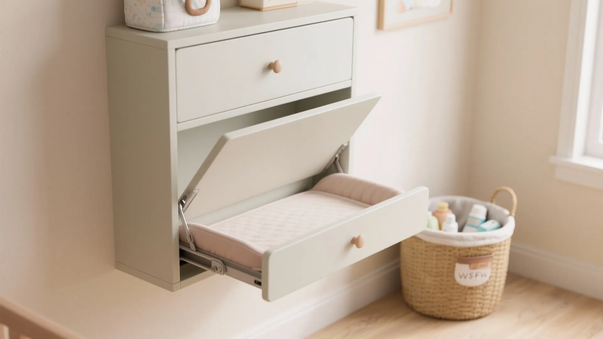 5. Create a compact changing station + diaper hub