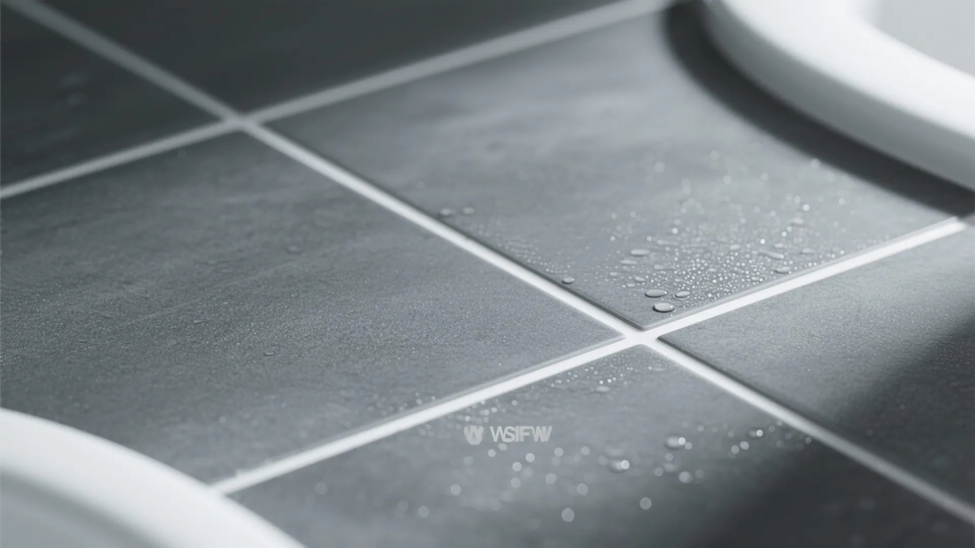 Moody Minimalism: Matte Dark Gray Tiles + Clean Lines