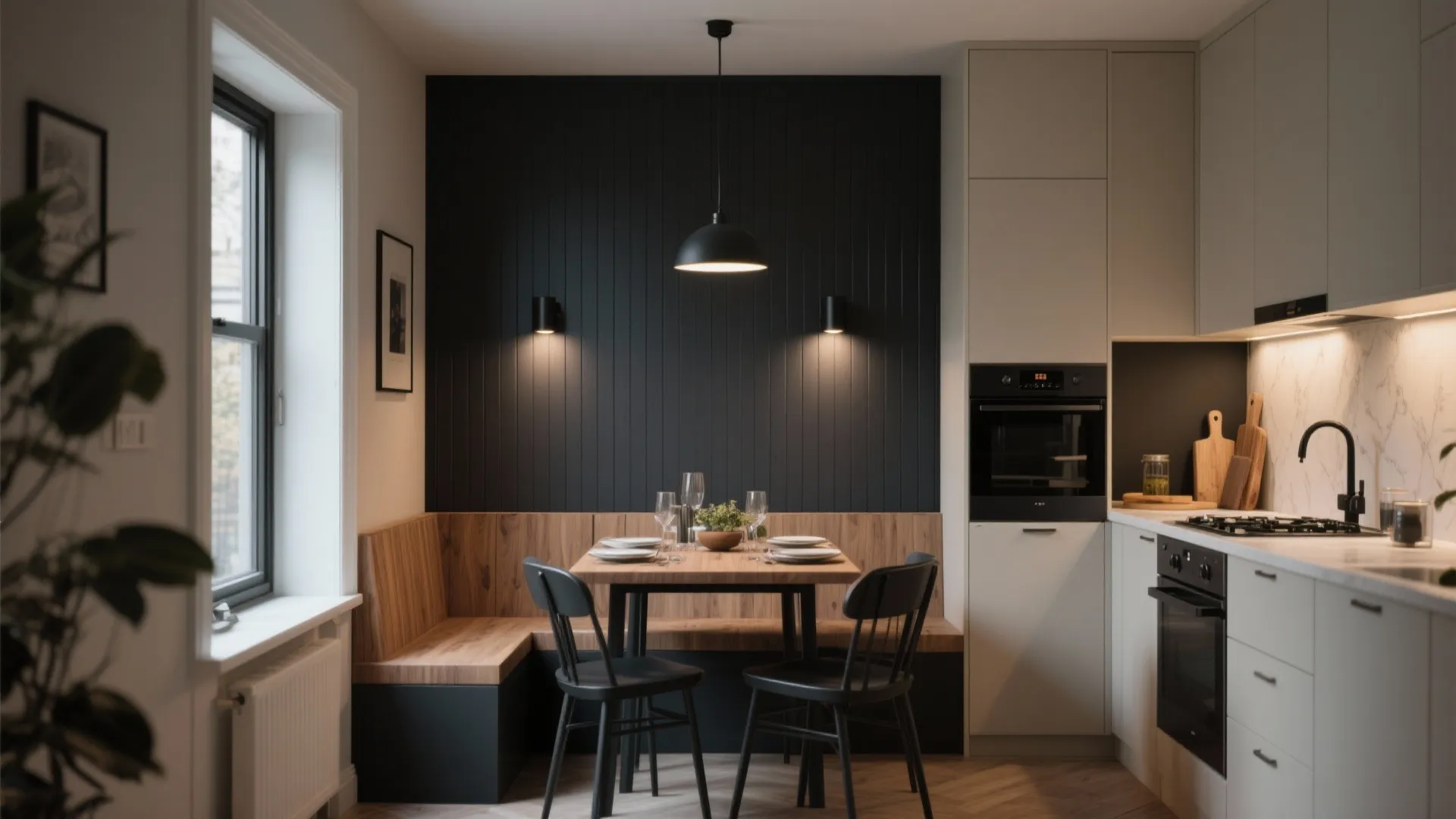 Idea 5: Charcoal Accent for Modern Drama