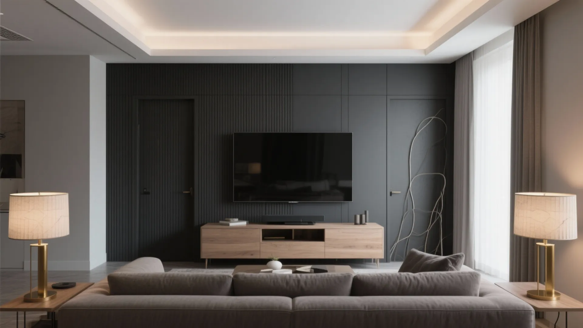 2) Charcoal Accent Wall to Anchor and Add Drama