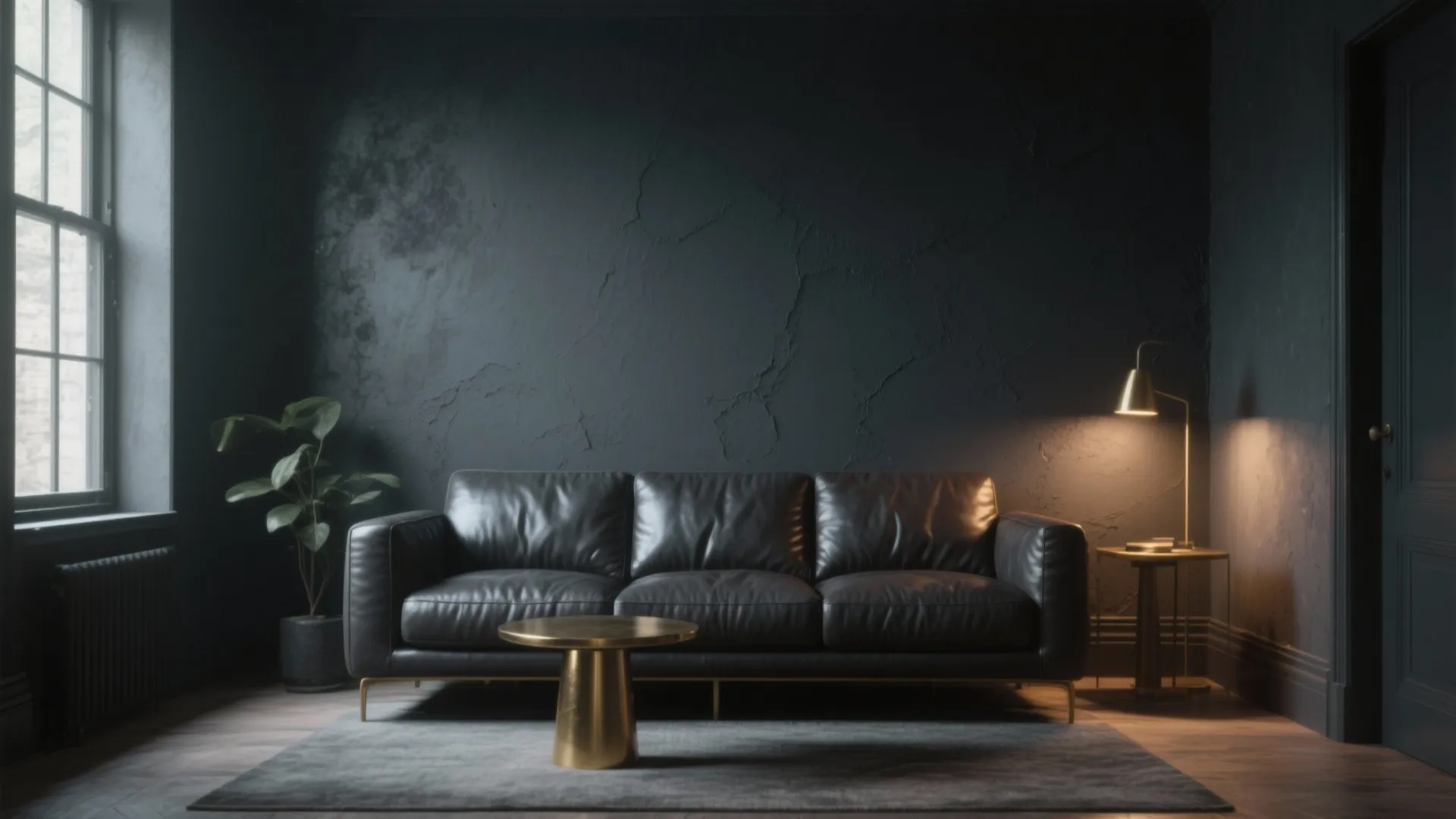 3. Moody Charcoal Accent Wall