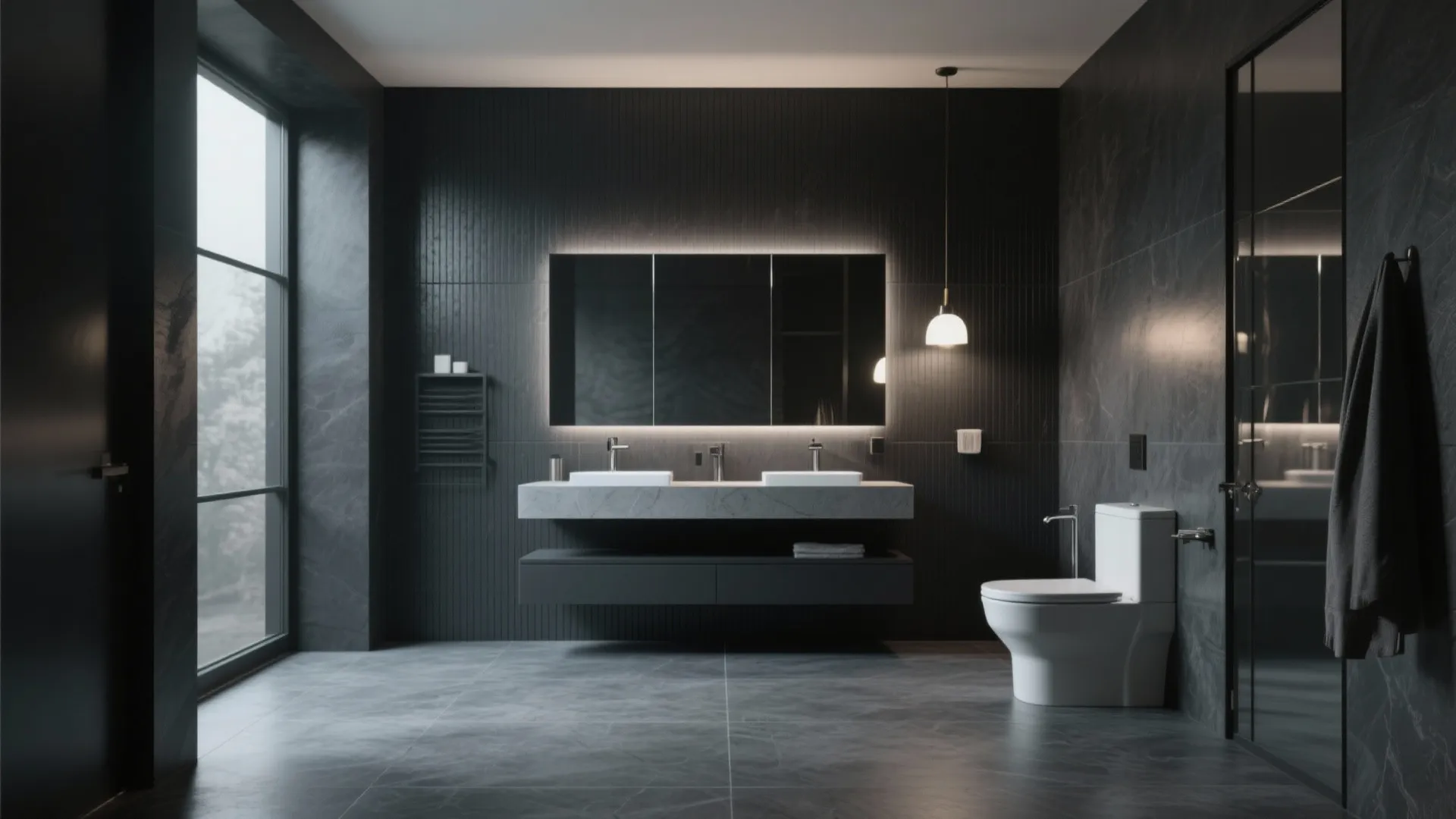 4. Dark charcoal as an accent wall