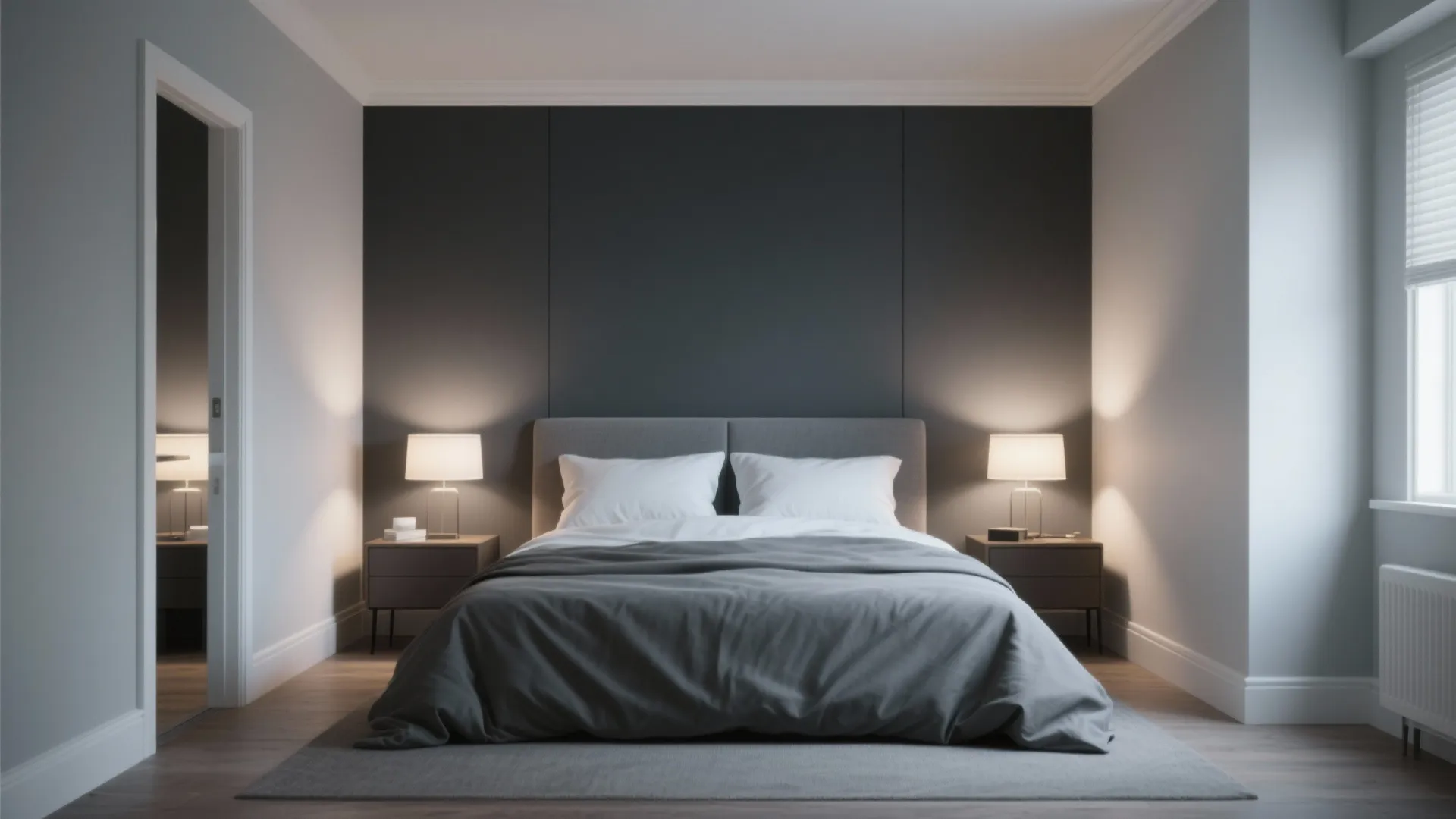 2. Cool Charcoal Accent Wall