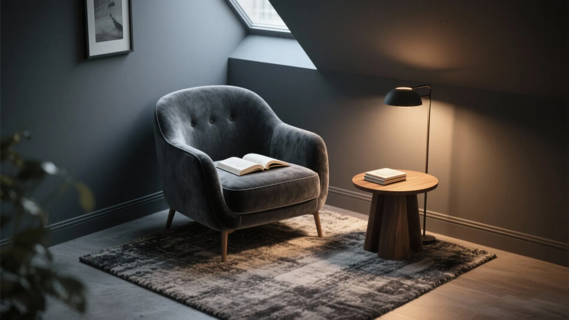 6. Charcoal Accent Corner