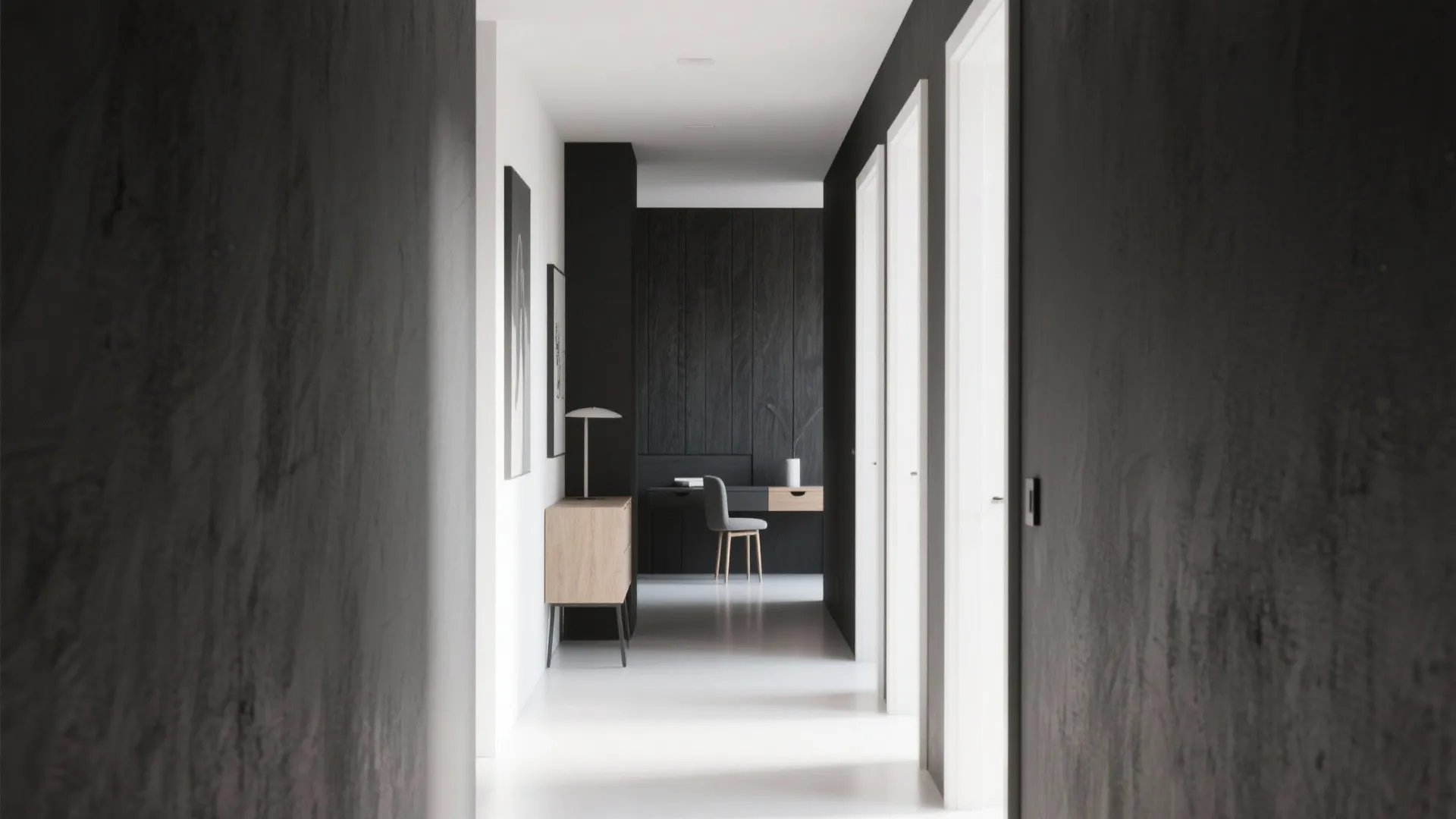 Minimalist Monochrome Accent Wall