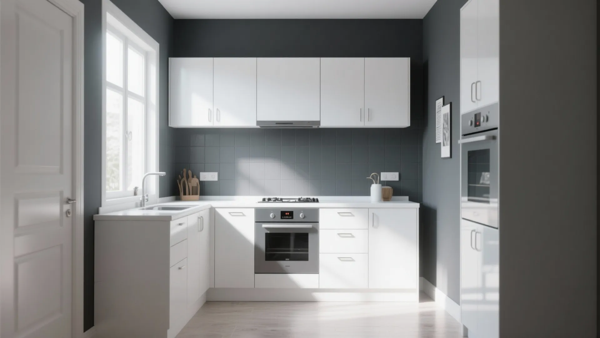 6. Charcoal Accent Wall