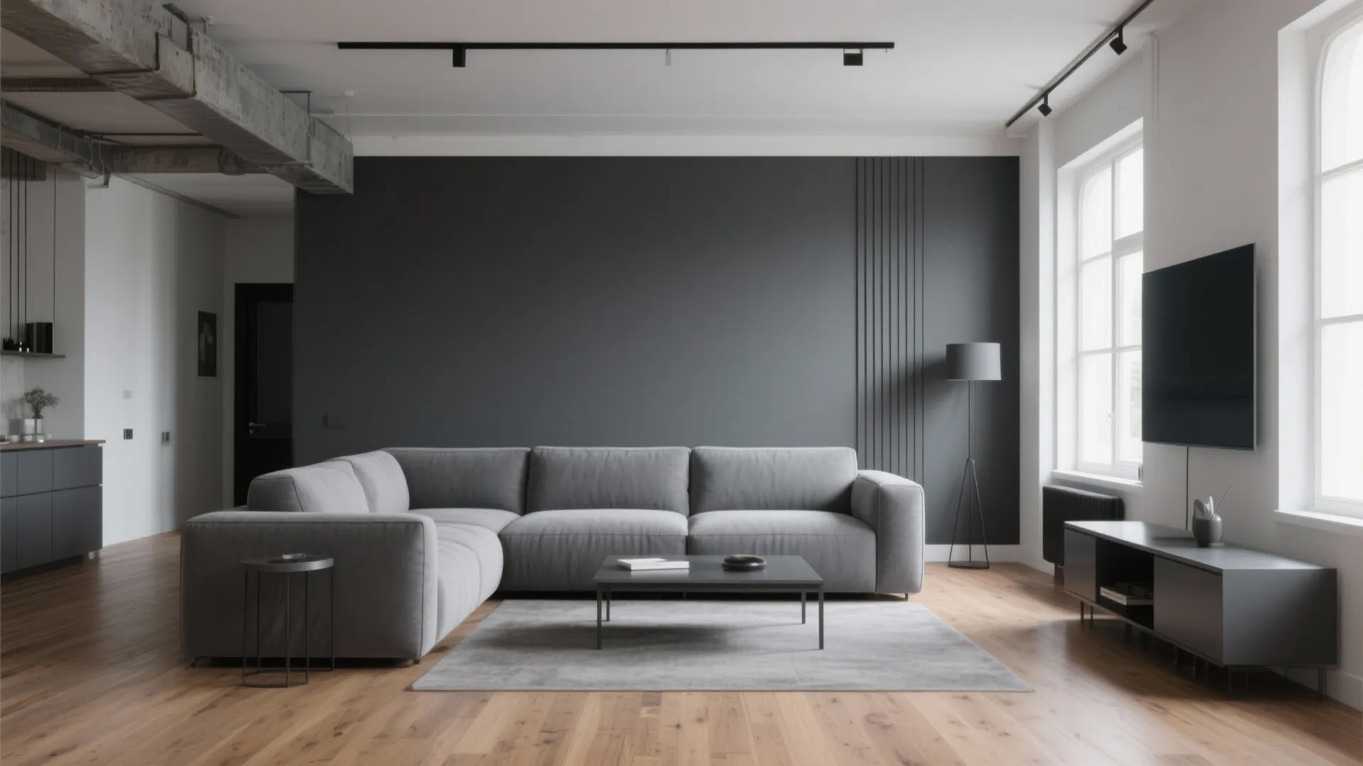 2. Charcoal Accent Wall