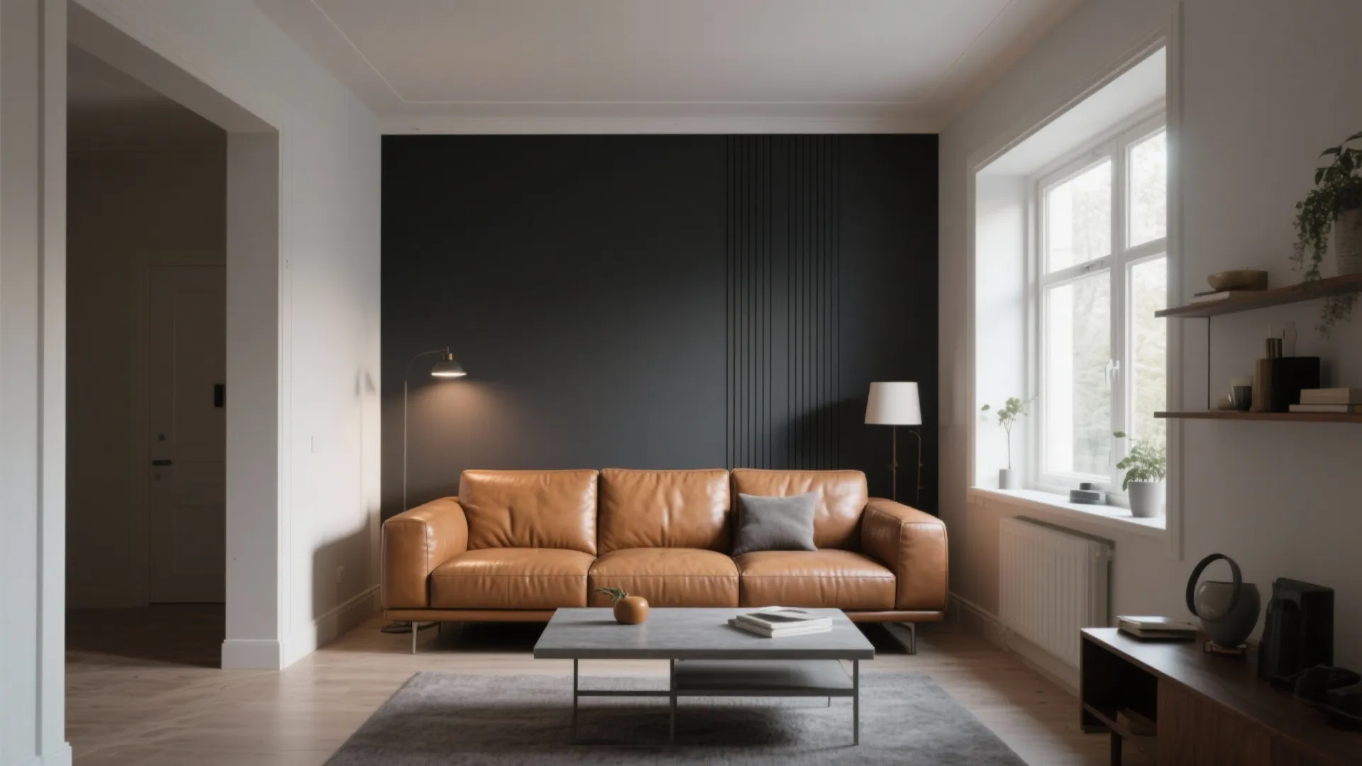 4. Accent Wall in Deep Charcoal
