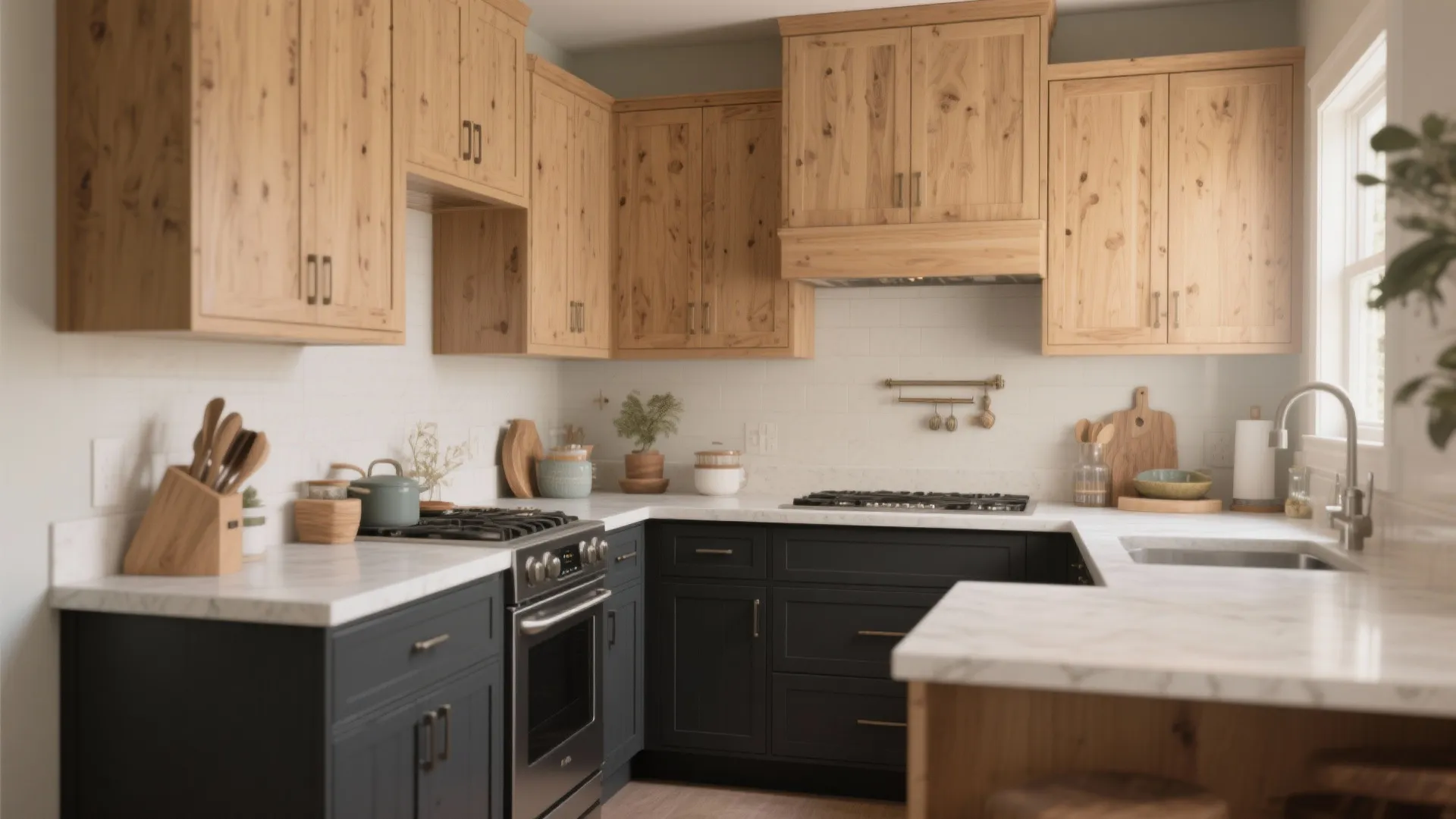 4. Two-Tone: Charcoal Base + Birch Upper