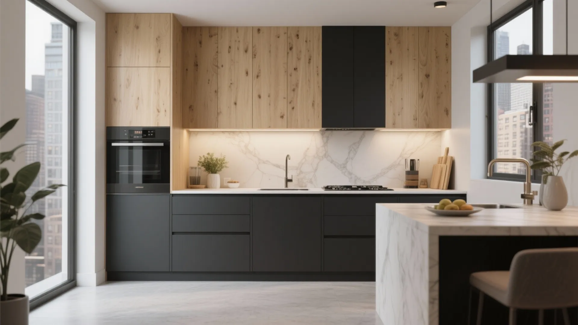 5. Charcoal & Blonde Wood