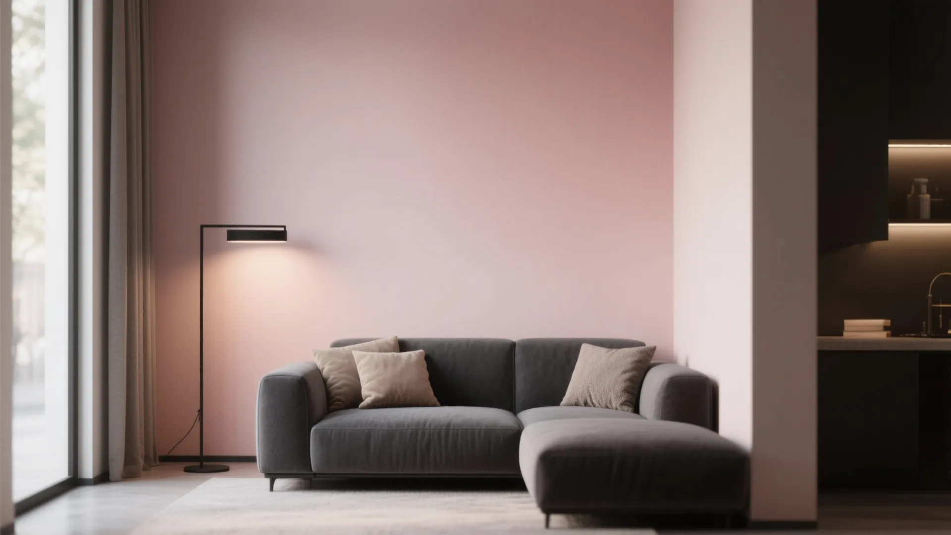 Charcoal Grey with Blush (Soft Modern)