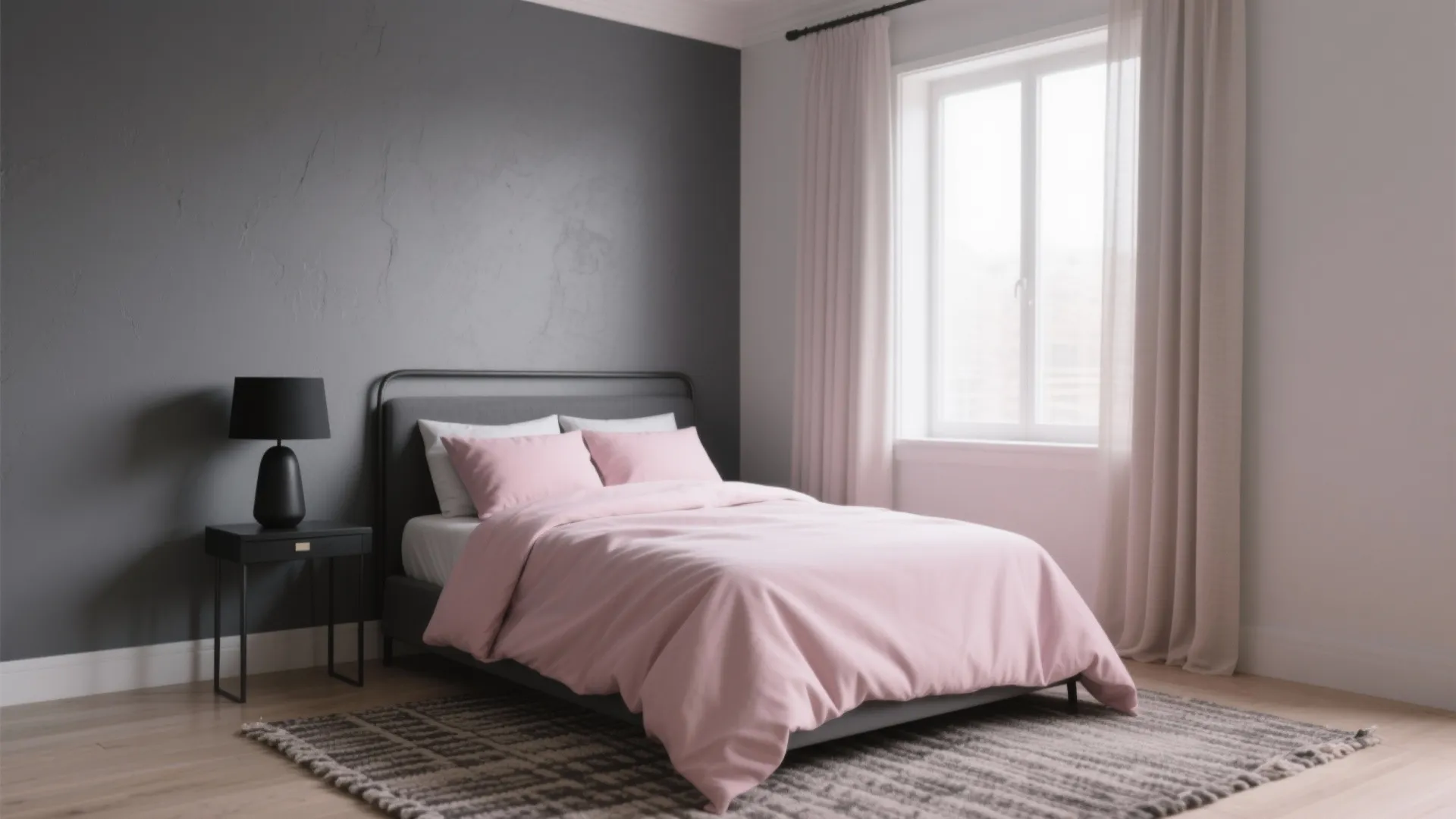 Charcoal Grey + Blush Pink
