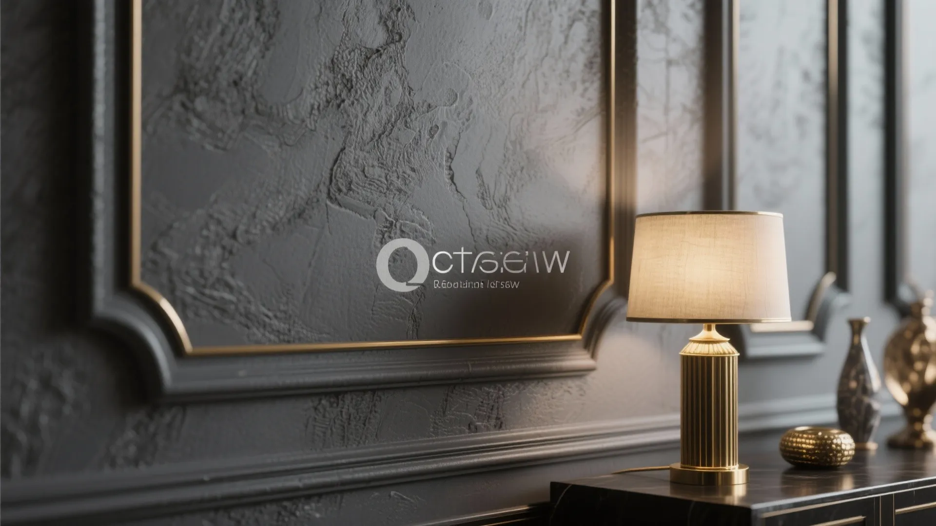 5. Charcoal and Brass Accents