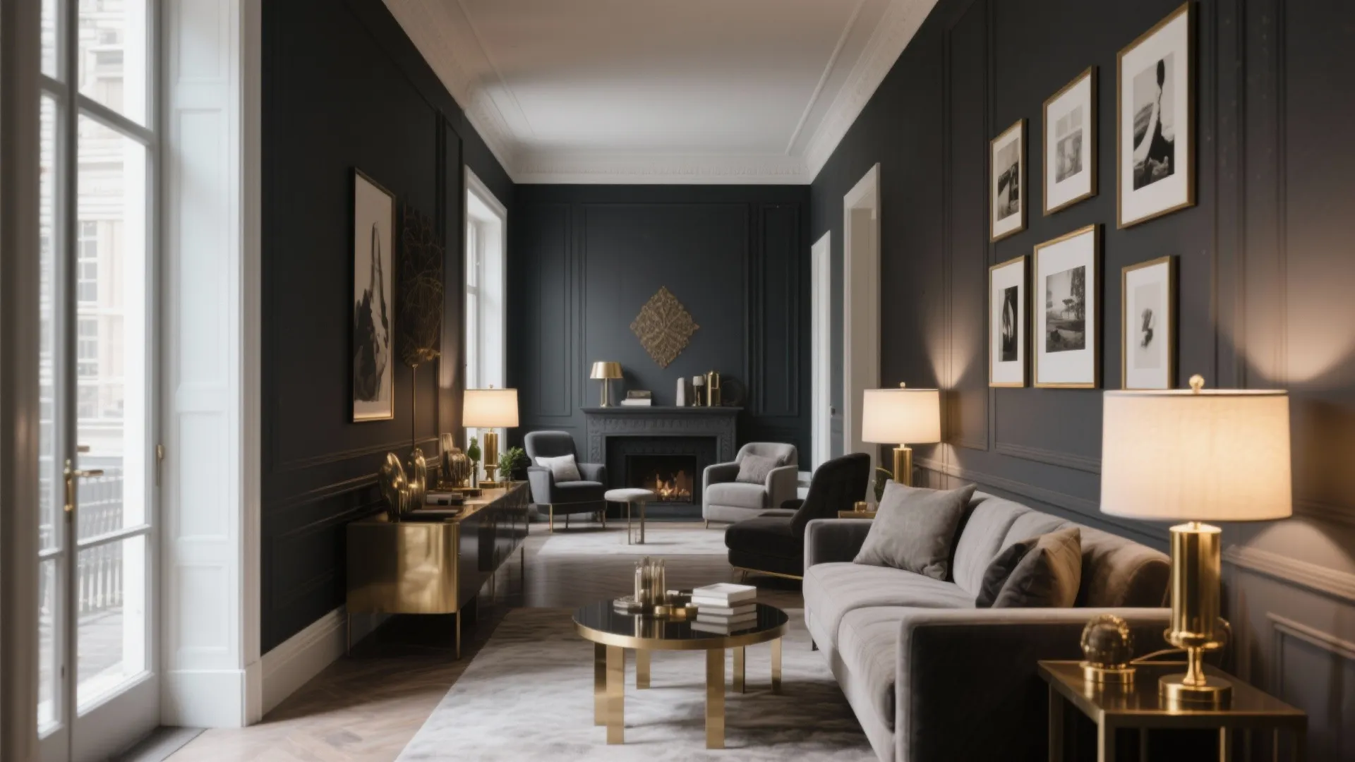 4. Charcoal with Brass Highlights