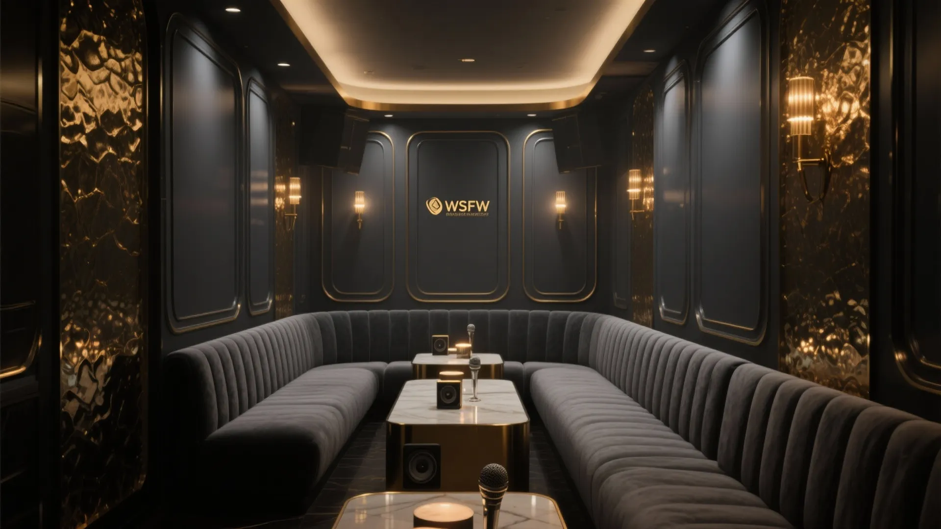 Moody Charcoal + Brass: The Private Lounge Look