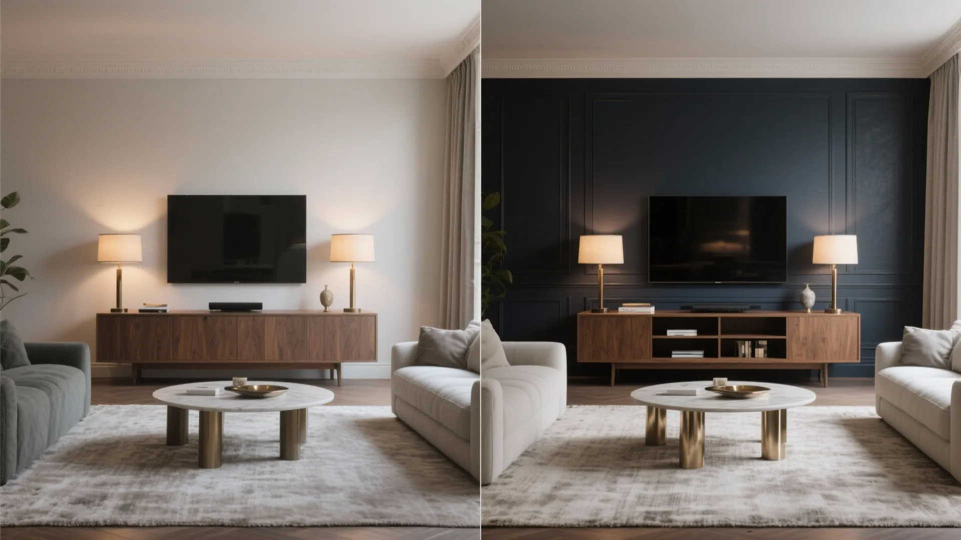 Moody Charcoal or Navy Feature Wall for Depth