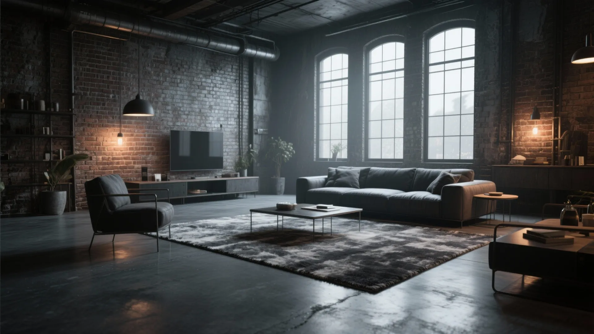 Polished Concrete in Charcoal Gray