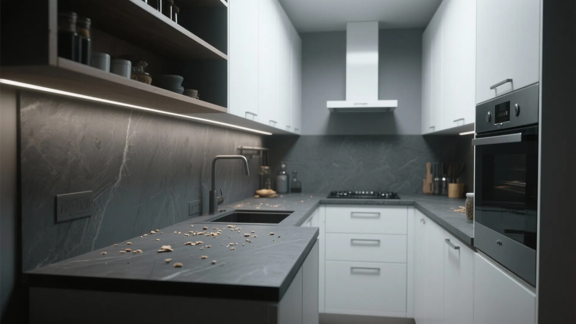 3. Charcoal grey for bold contrast