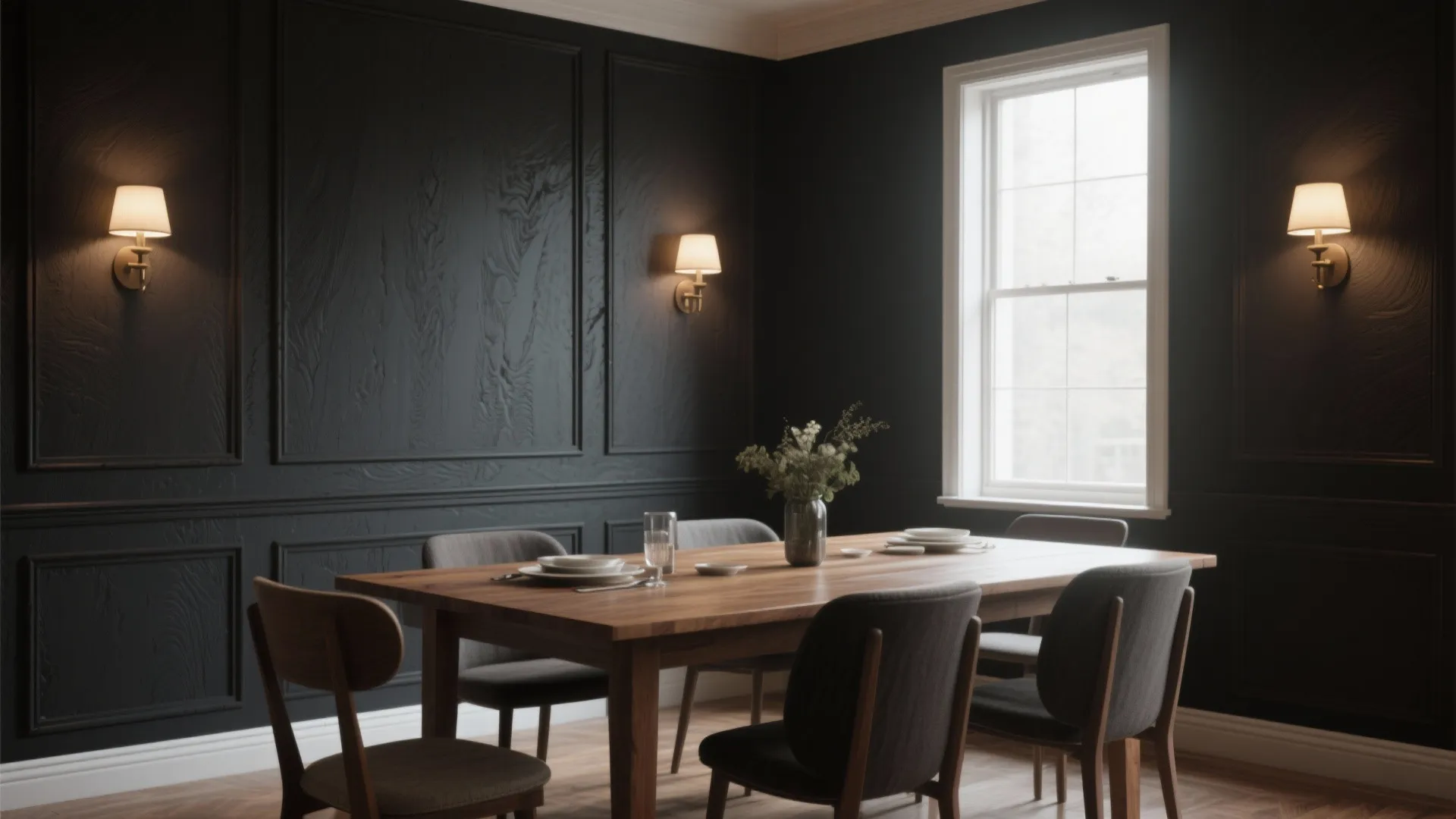 1. Deep Charcoal Walls