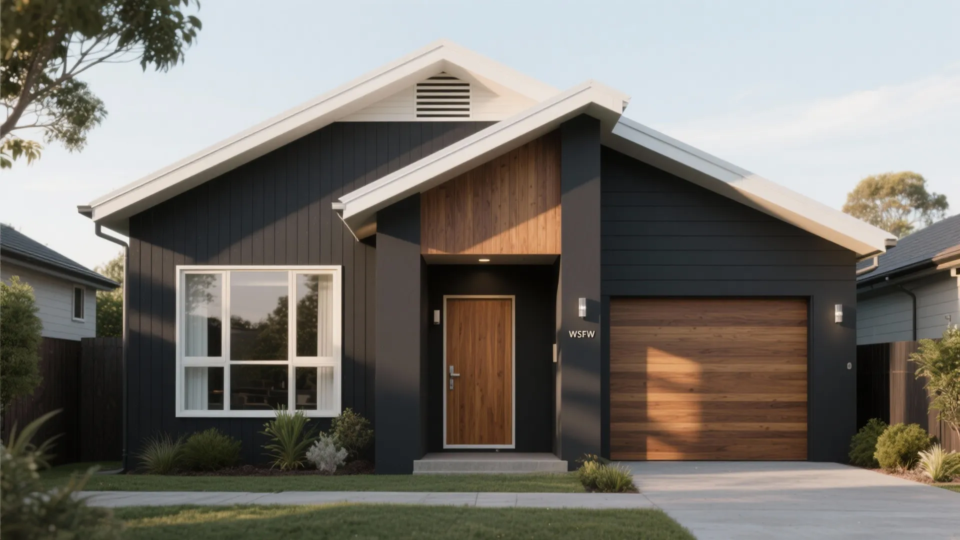 Deep Charcoal Base with Light Eaves