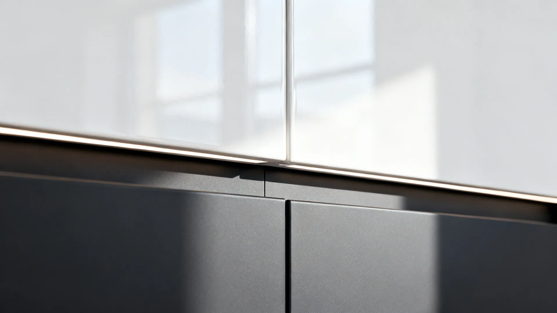 3) High-Contrast Modern: Charcoal + High-Gloss White