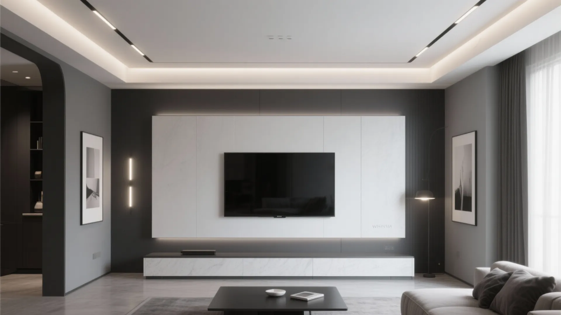 Monochrome Charcoal + Dove Gray Perimeter