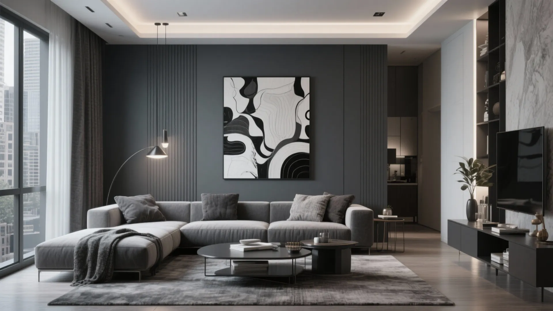 Charcoal Gray Modern Edge