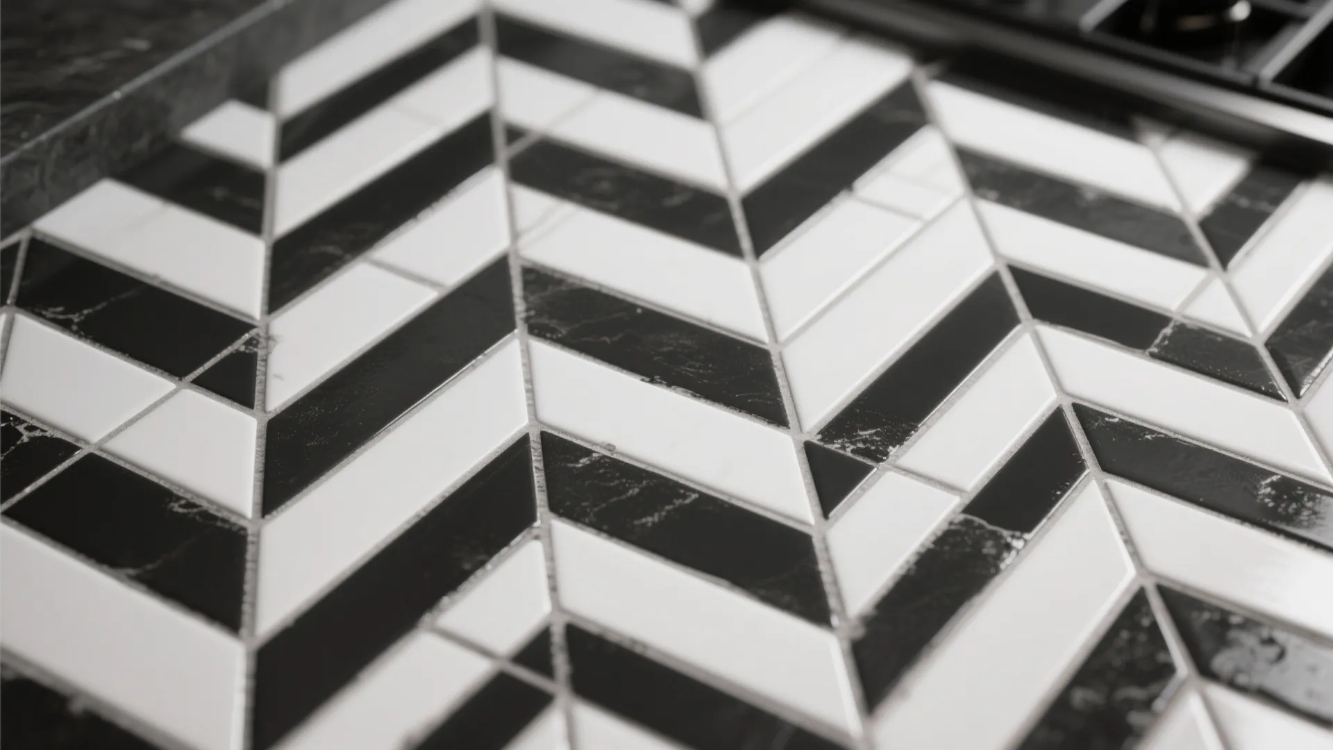 3. Contrasting grout for a graphic statement