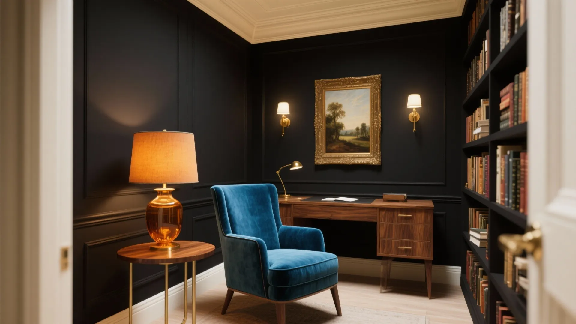 Charcoal Black with Jewel-Tone Layers