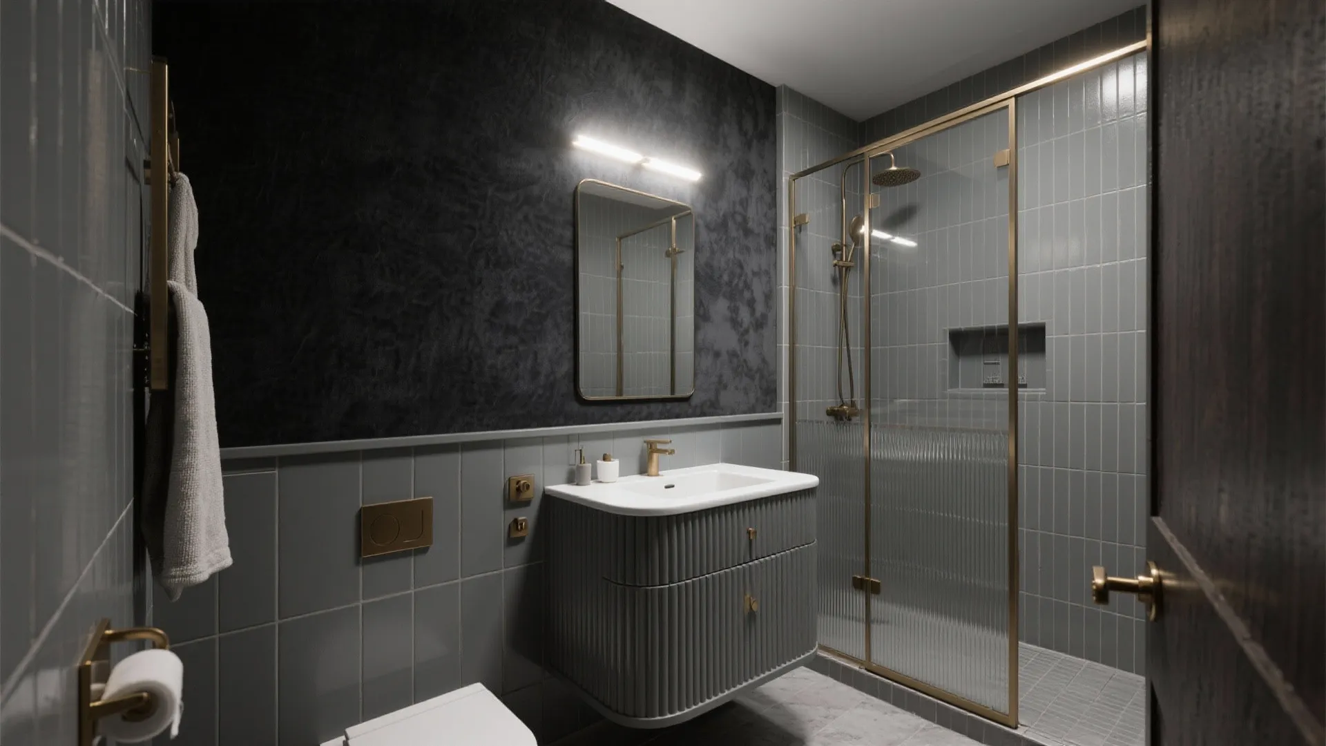 Charcoal Accent Wall + Layered Texture