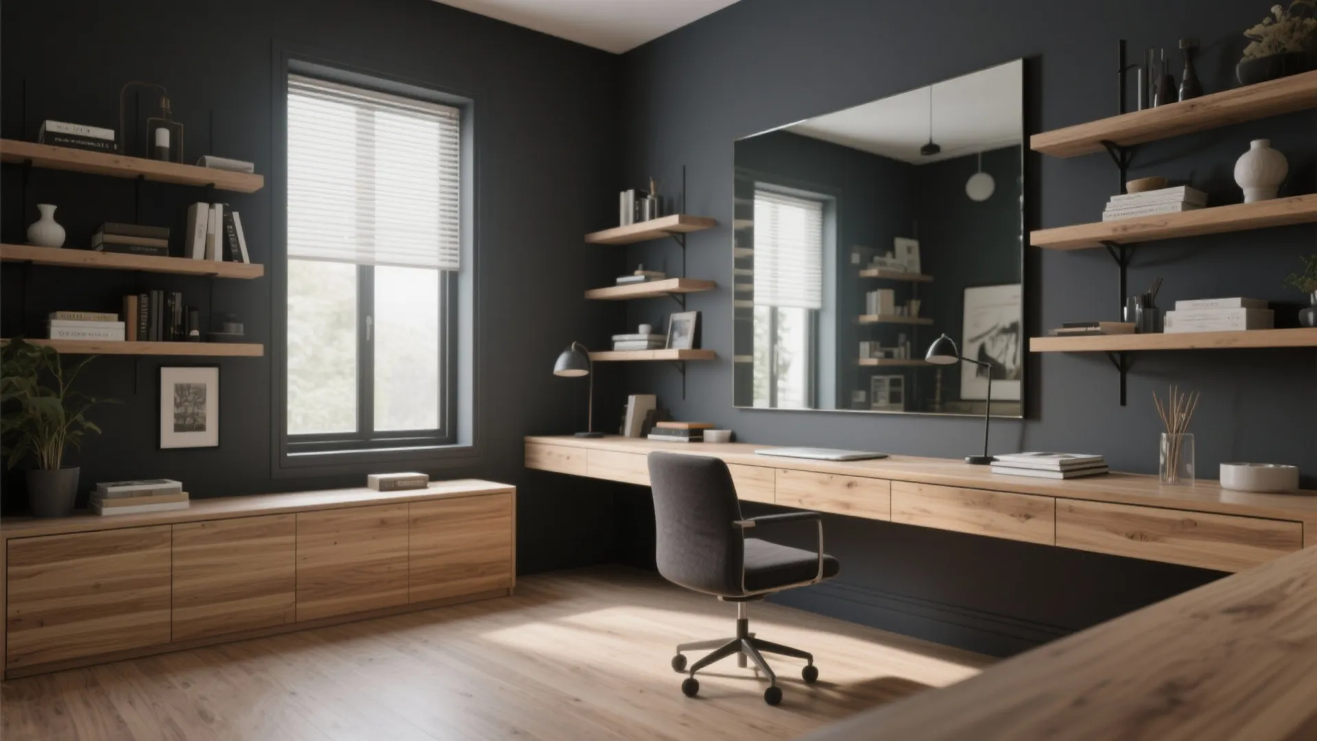 Charcoal and Light Oak Balance