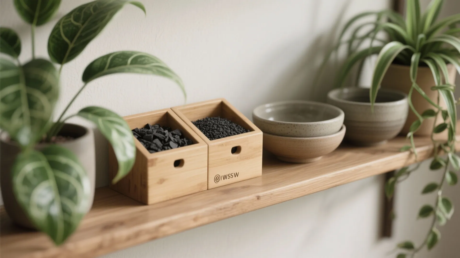 3. Use activated charcoal and indoor plants for passive absorption