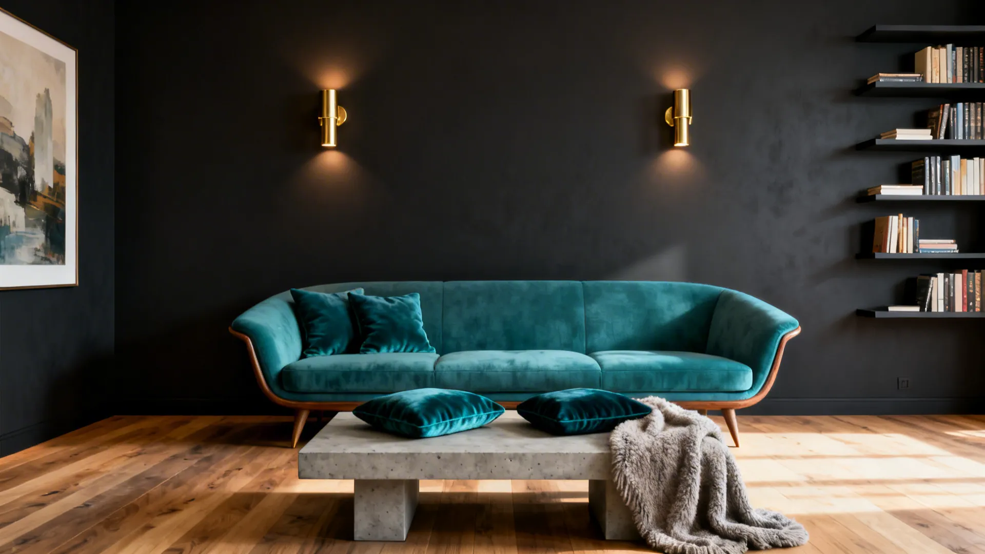 Charcoal Grey & Teal: 5 Small-Space Living Room Ideas