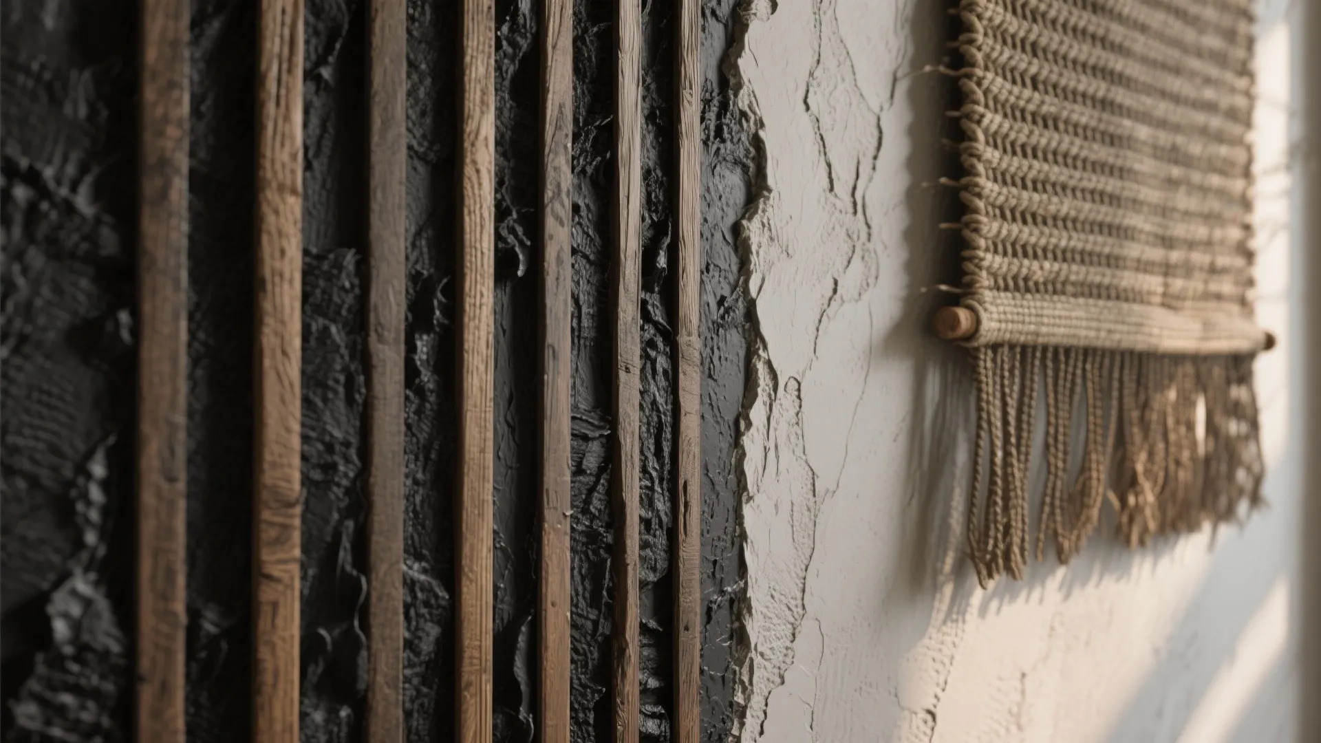 3. Layer with texture — panels, plaster, and fabric