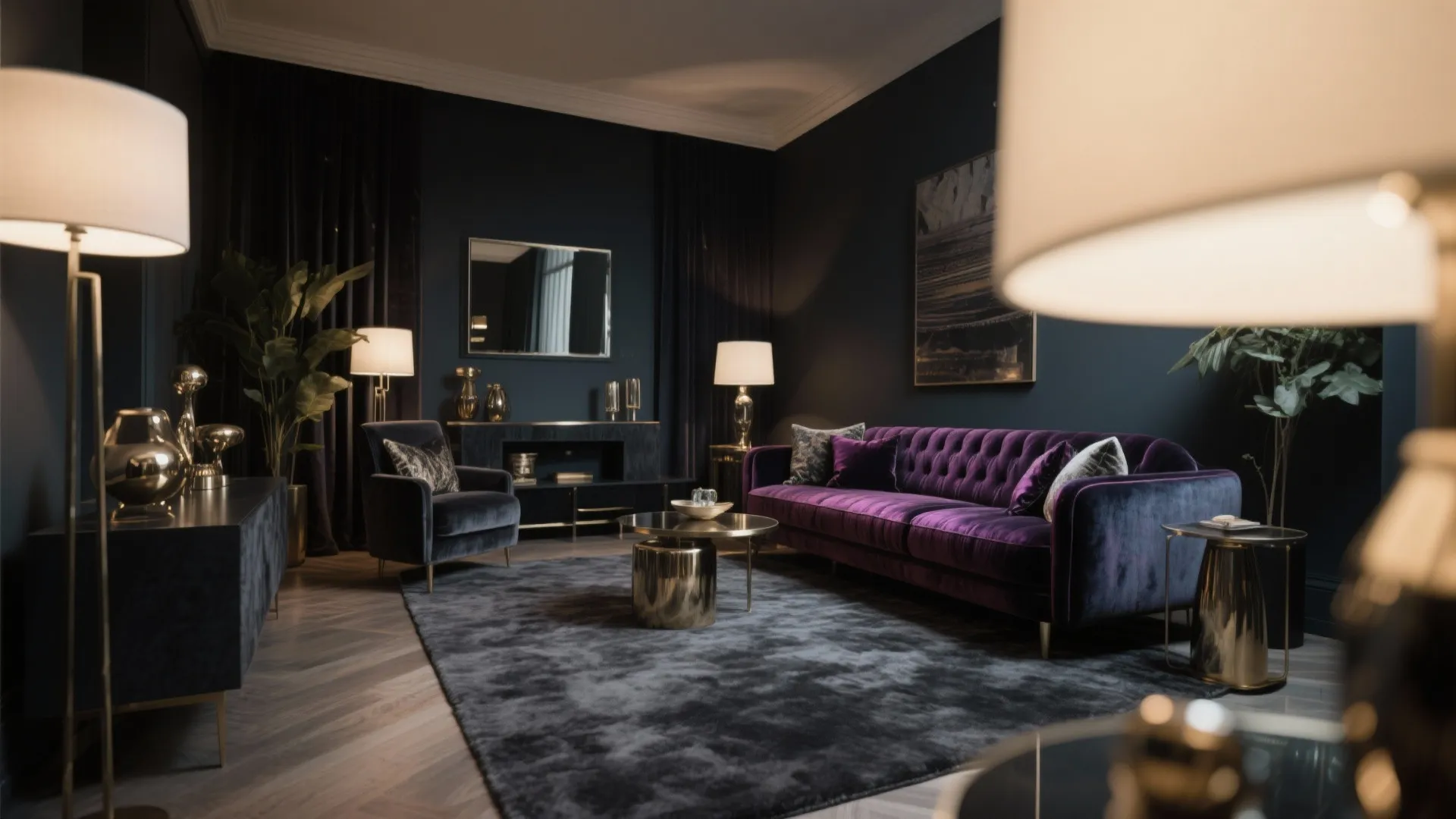 Charcoal Gray with Velvet Textures