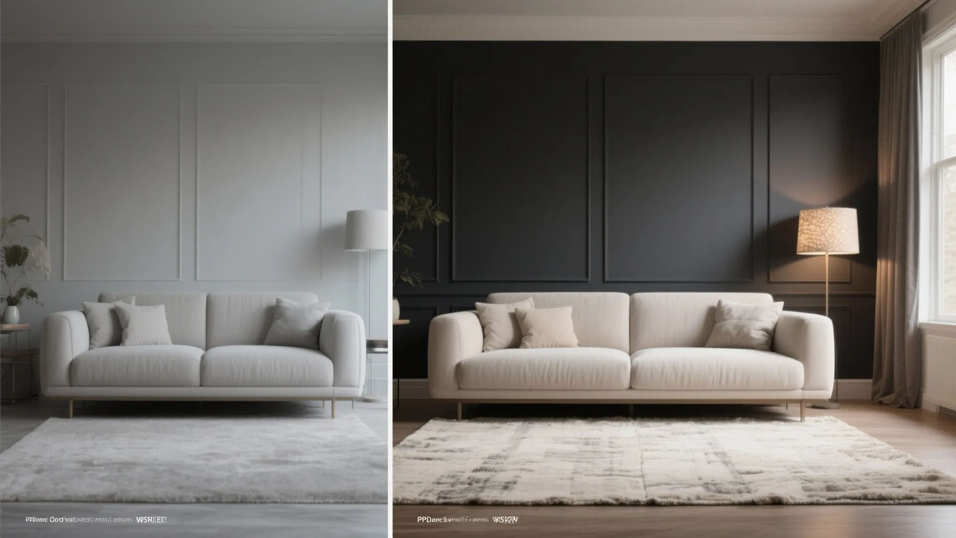 Charcoal Feature Wall (Depth, Zoning, and Drama)