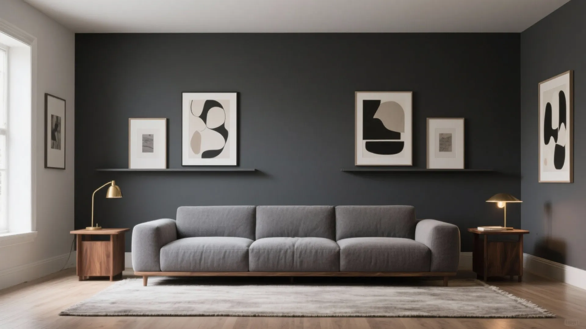 Create a Charcoal Feature Wall and Curate Art