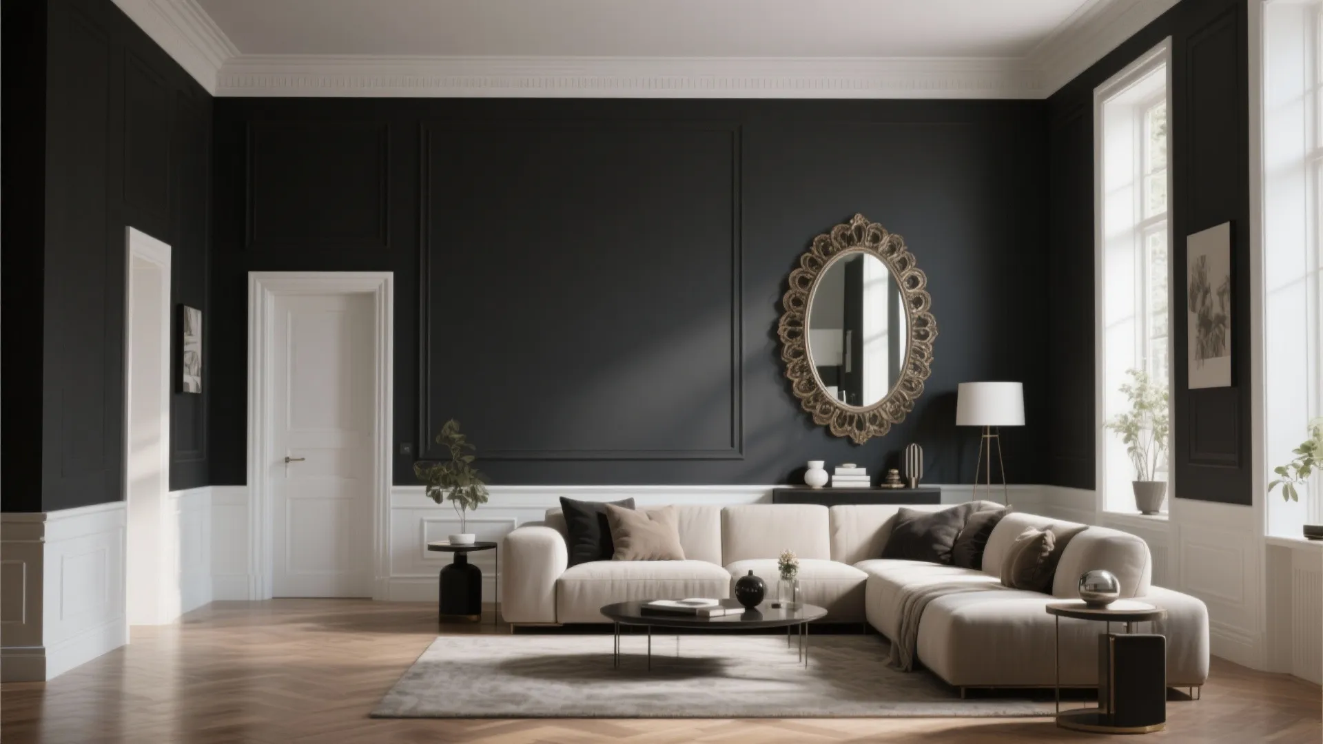 1. Deep Charcoal Walls