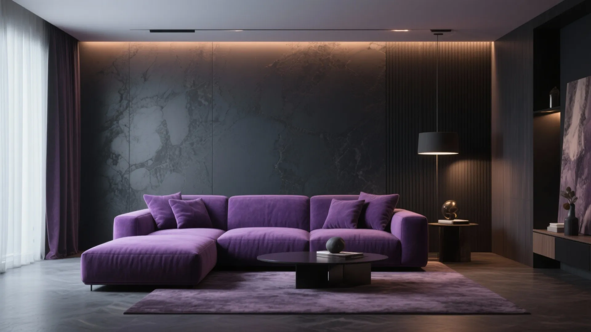 5. Bold Accent Wall Behind the Sofa