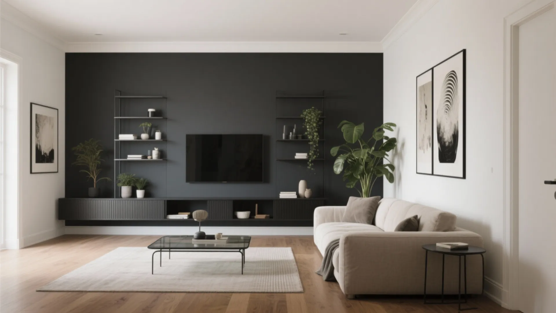 Charcoal + Warm White (crisp, gallery-clean)