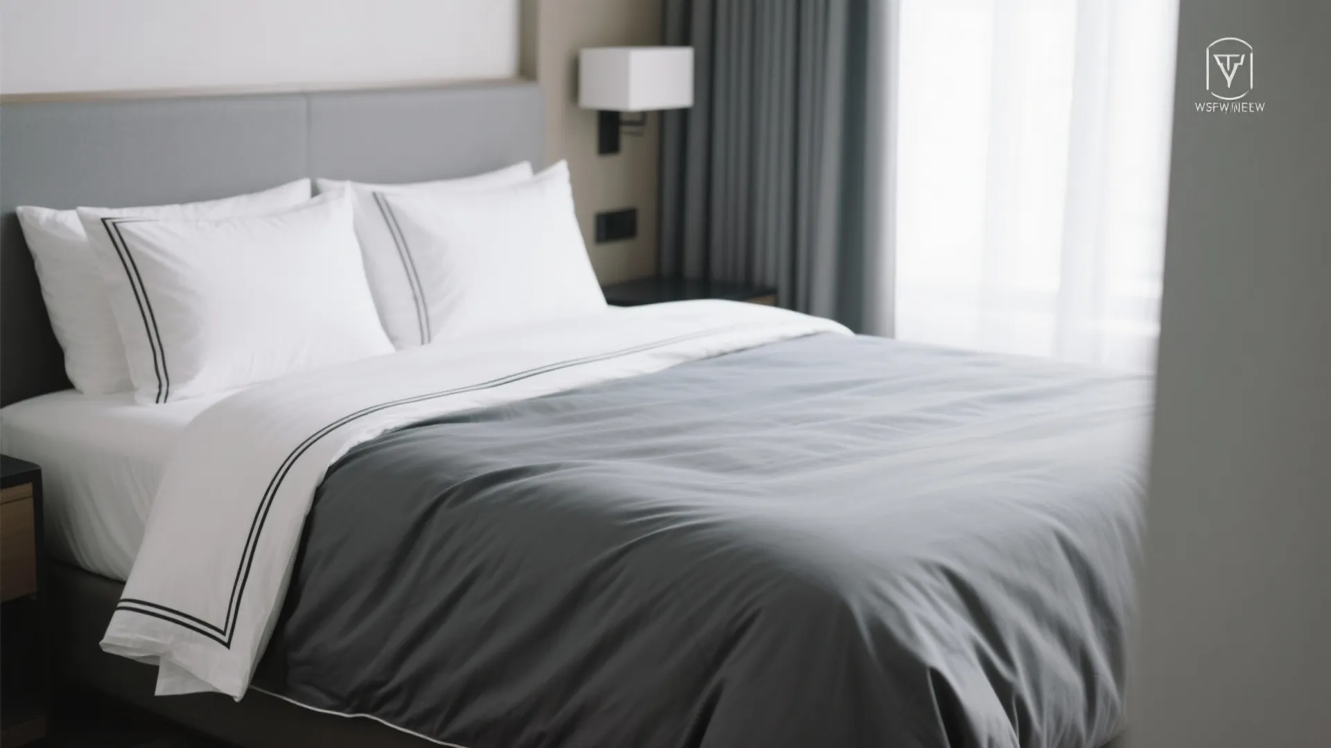 Charcoal + Crisp White, Hotel-Inspired Contrast