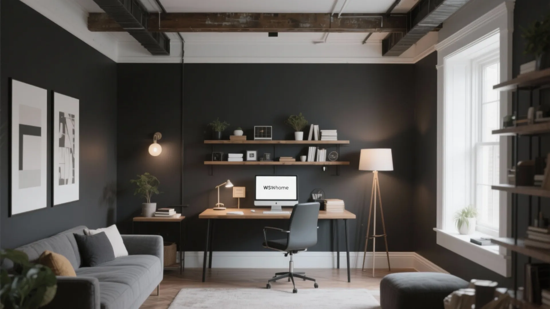 9. Charcoal With White Trim