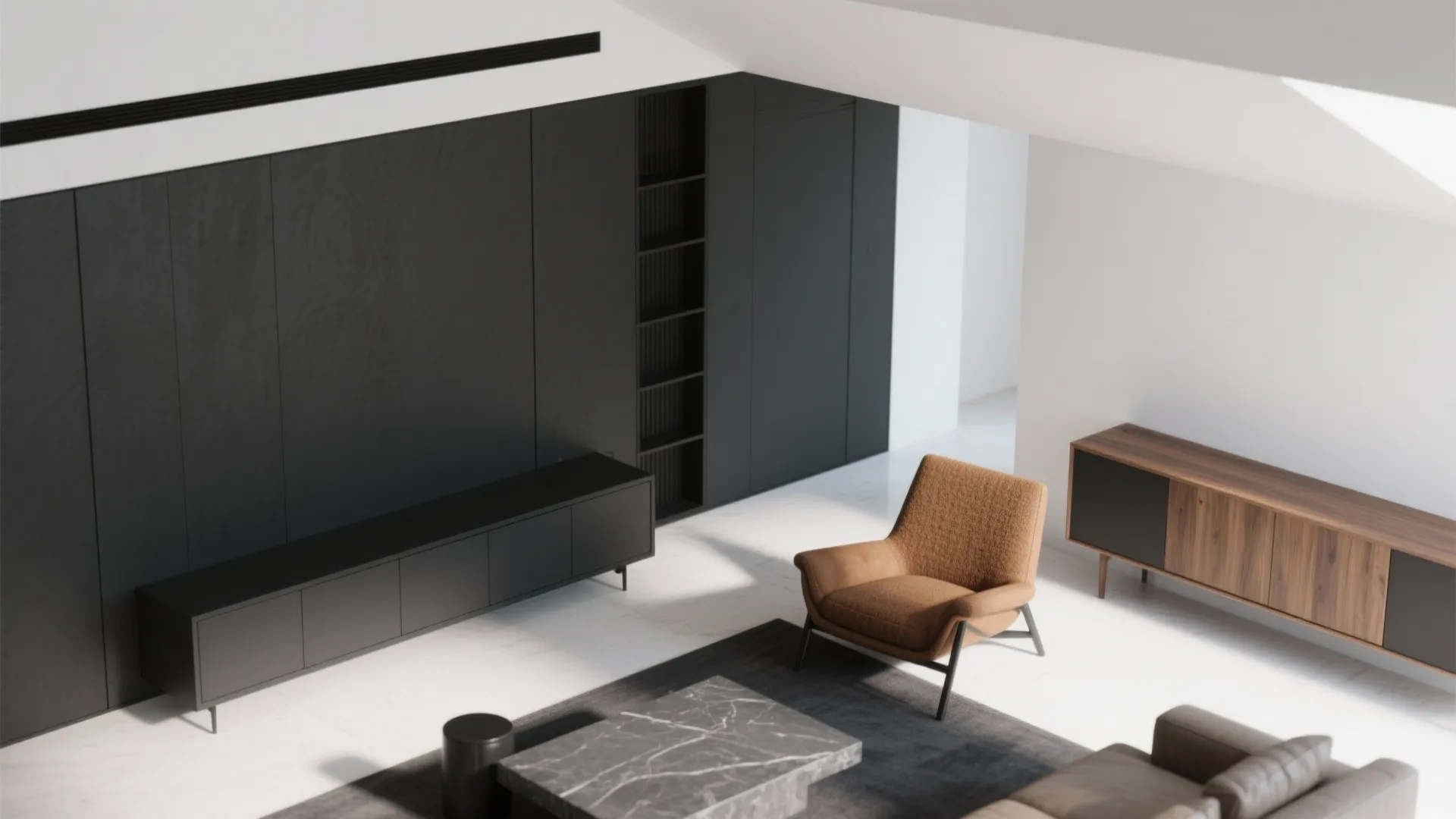 Charcoal and White Monochrome