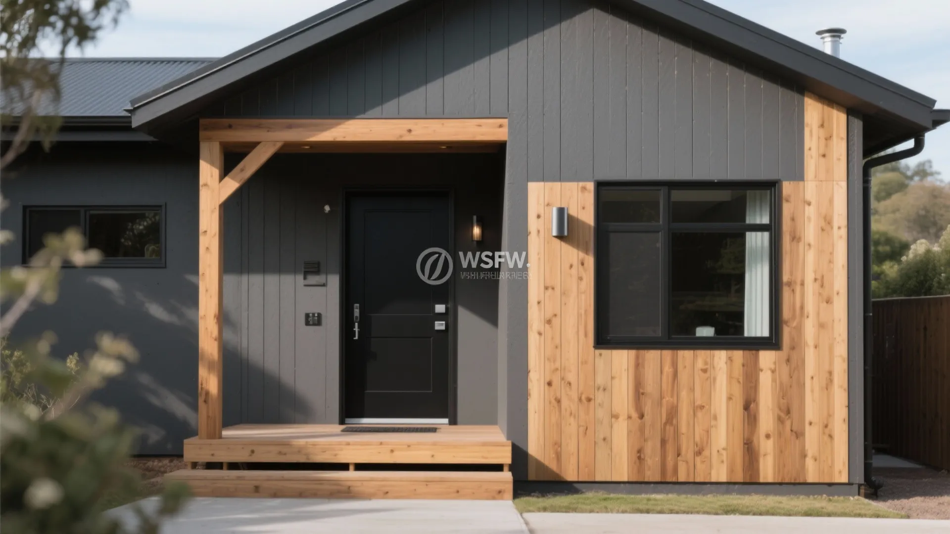 Material + Color: Charcoal Paint with Warm Wood Accents