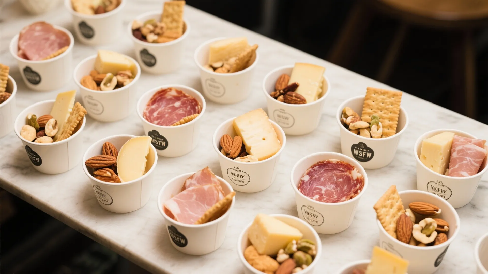 8. Meat & Cheese Charcuterie Cups