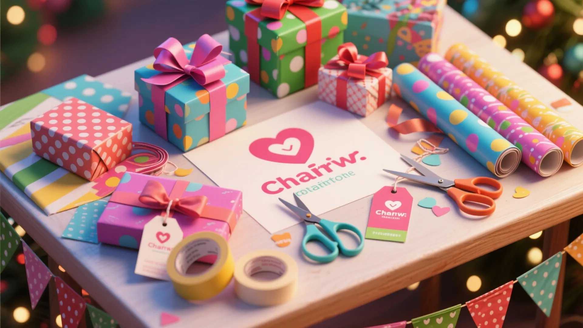 10. Charity Gift Wrapping Station