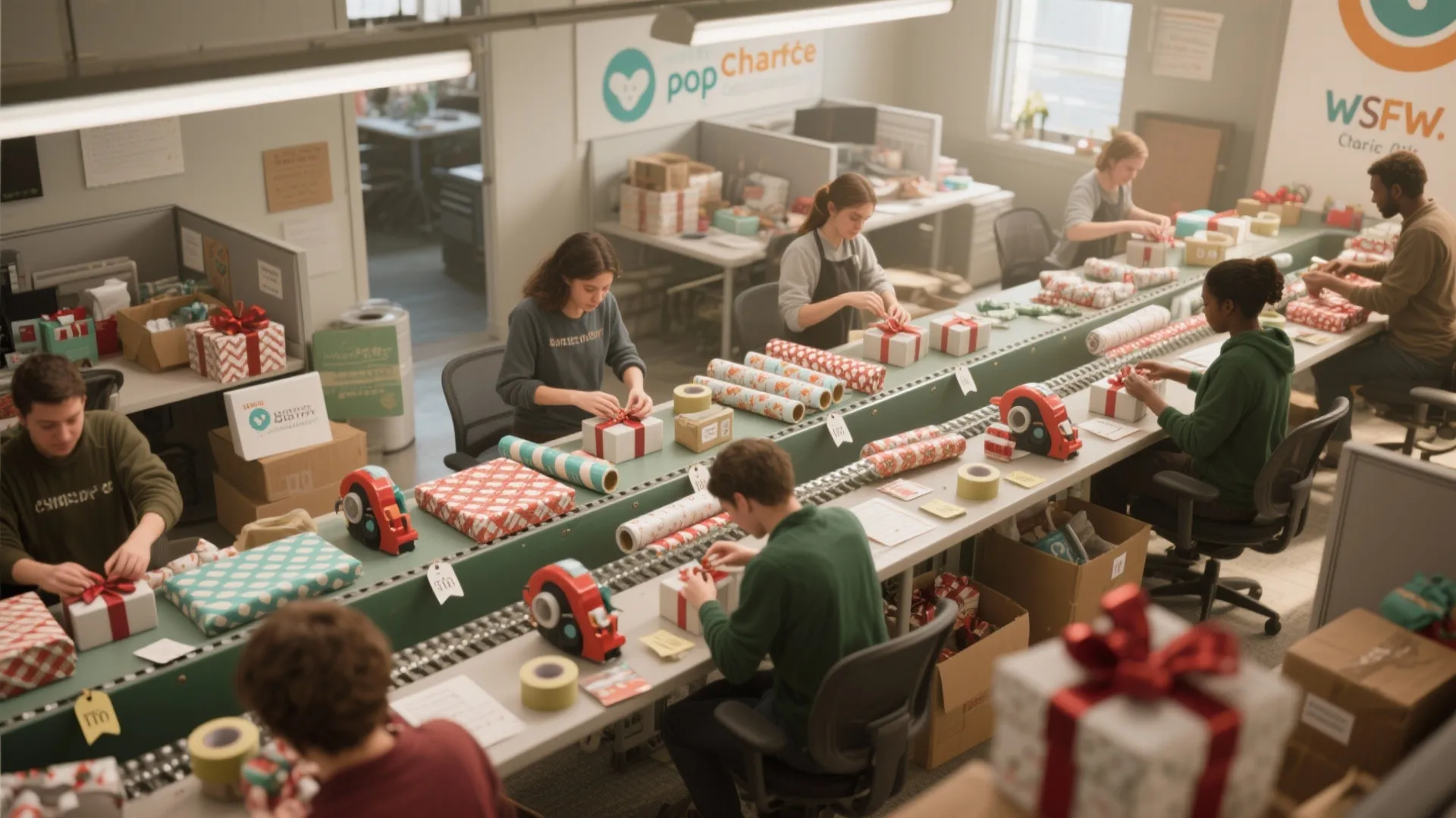 9. Pop-Up Charity Drive + Wrapping Party