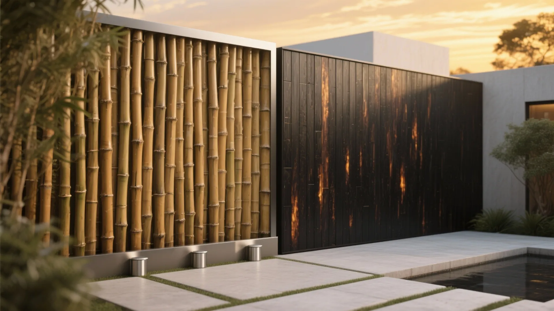 Charred Bamboo Cladding for Low-Maintenance Walls