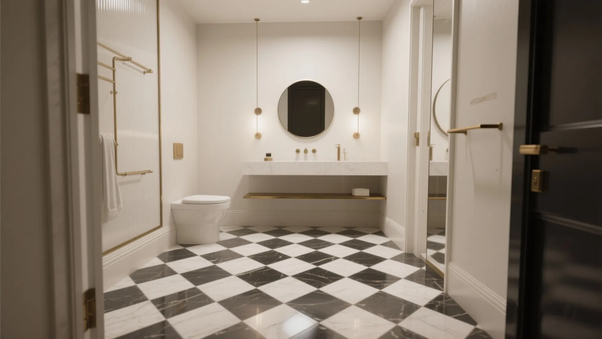 High-Contrast Checkerboard Porcelain